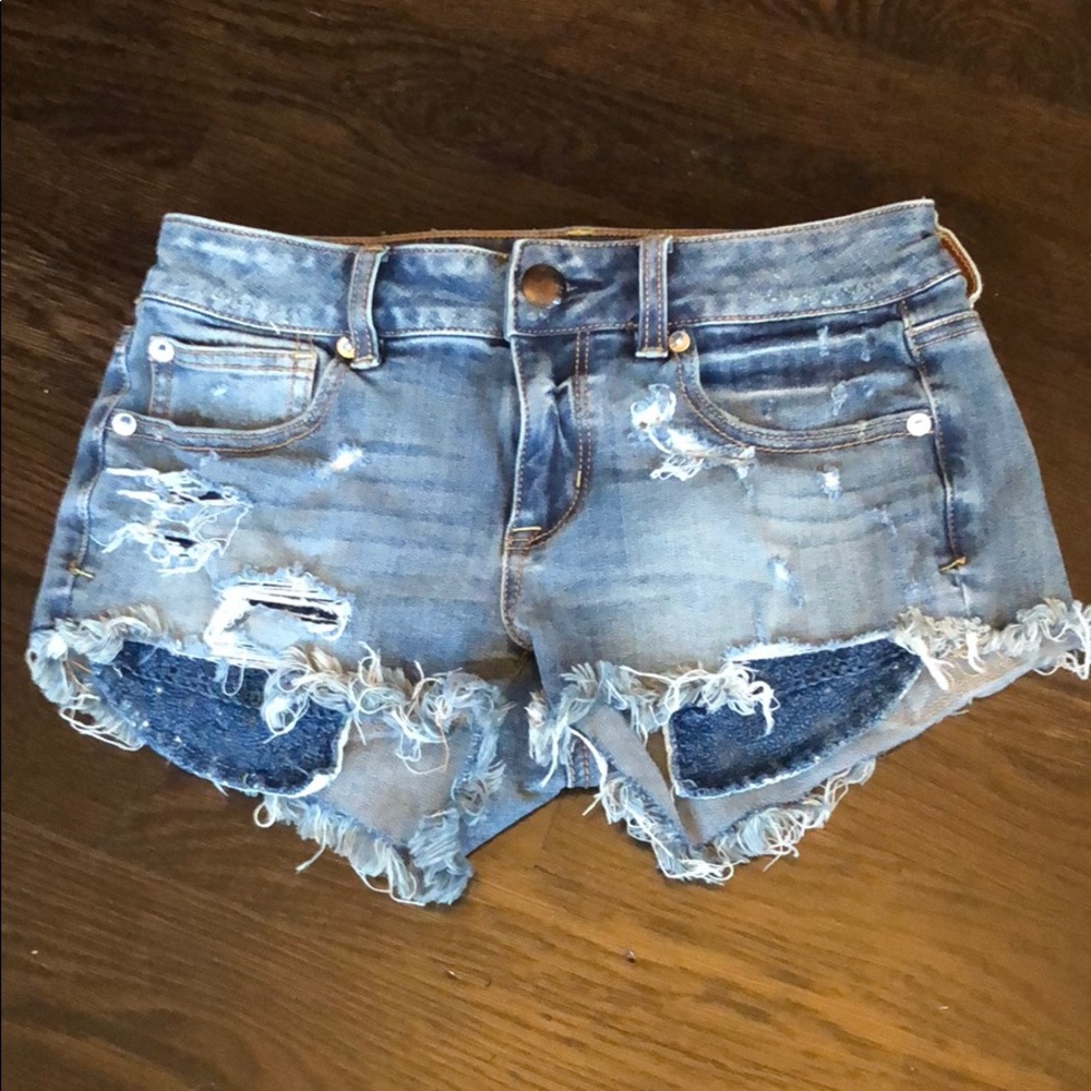 low cut jean shorts